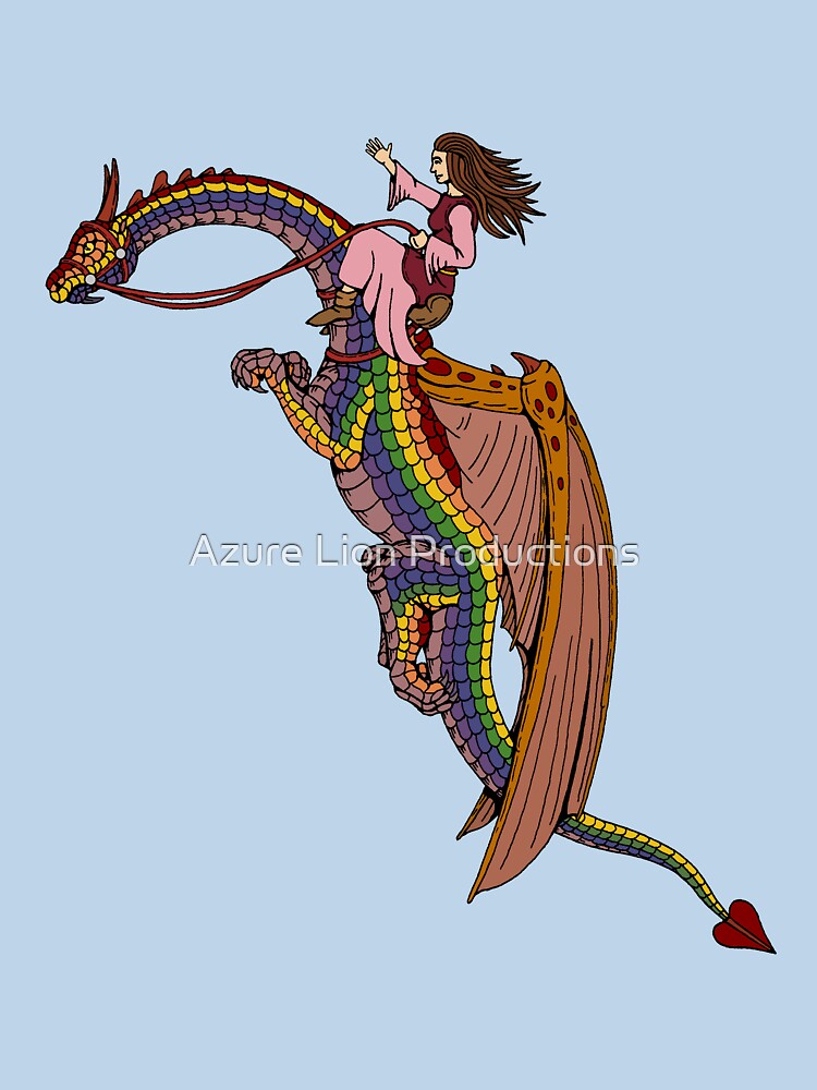 Riding the Rainbow Dragon by Azure Lion Productions T-Shirts, Hoodie, Sweatshirt | BlankRebels.com (Image 3)