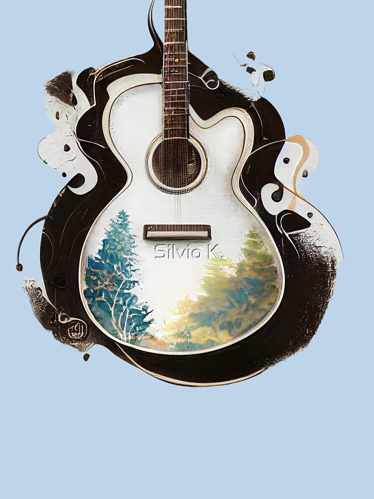Fusion of Guitar and Nature - Vintage by Silvio K. T-Shirts, Hoodie, Sweatshirt | BlankRebels.com (Image 3)