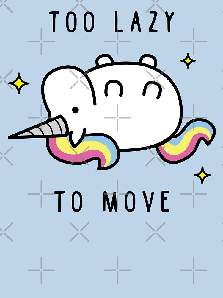 Too Lazy To Move Unicorn T-Shirt by Blvckstar Hoodie, Sweatshirt | BlankRebels.com (Image 3)