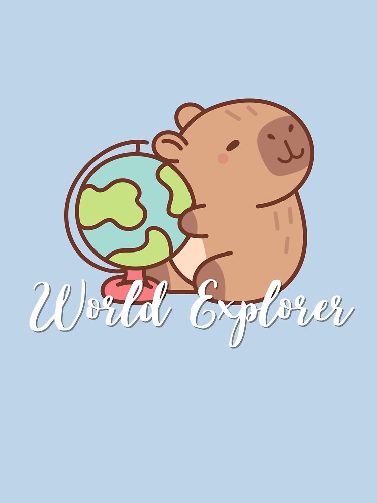 World Explorer Capybara Design by MintNinja17 T-Shirts, Hoodie, Sweatshirt | BlankRebels.com (Image 3)