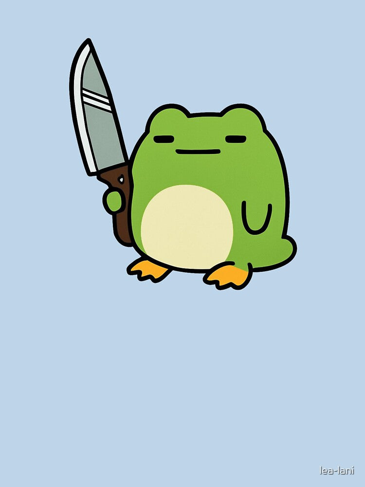 Knife Frog Meme Sticker – Funny Angry Frog T-Shirts, Hoodie, Sweatshirt