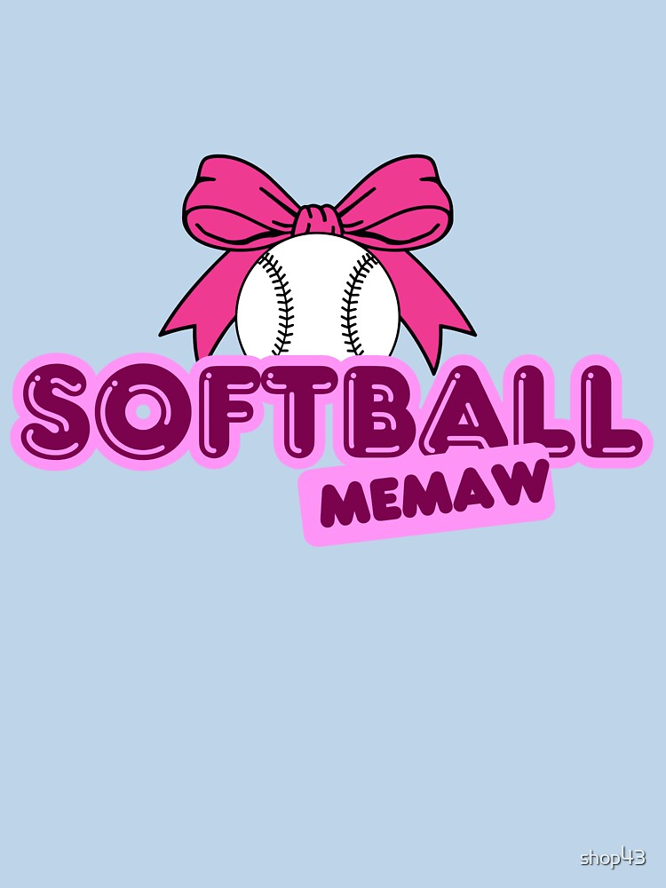 Mother's Day Womens Softball Memaw Heart Memaw Of A Softball Player Memaw by shop43 T-Shirts, Hoodie, Sweatshirt (Image 3)