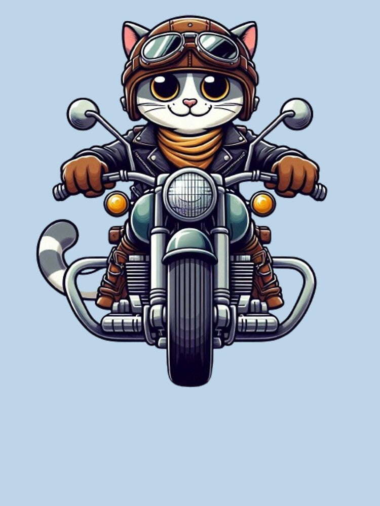 "Motorcycle Cat Rider" by Dogandesighn