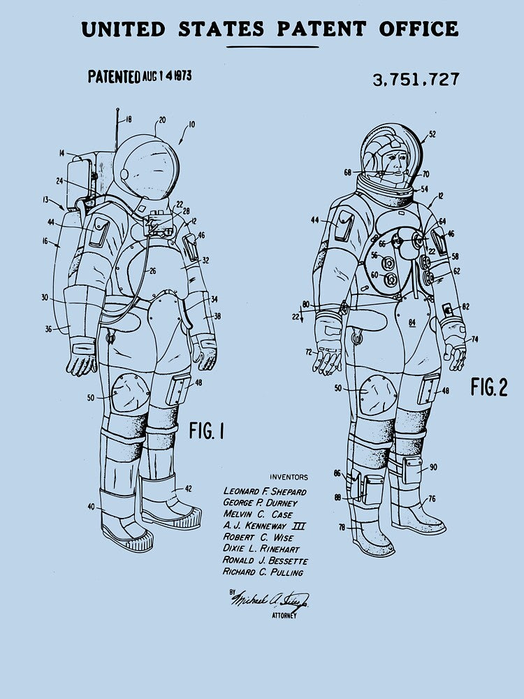 Astronaut Patent by PopPosters T-Shirts, Hoodie, Sweatshirt | BlankRebels.com (Image 3)