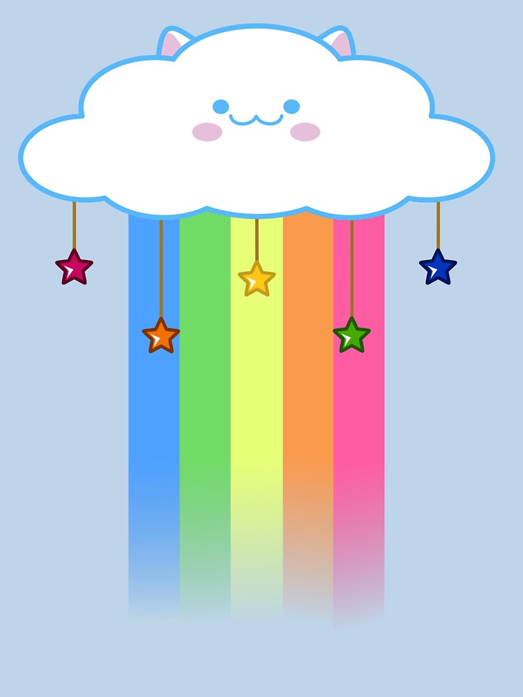 Kawaii Rainbow Cat Cloud T-Shirts, Hoodie, Sweatshirt