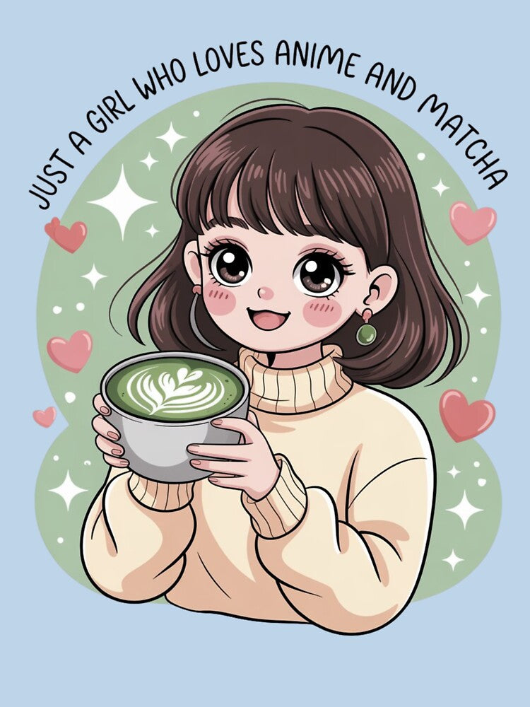 Just a Girl Who Loves Anime and Matcha Classic T-Shirt by Kritsanasupha Hoodie, Sweatshirt | BlankRebels.com (Image 3)