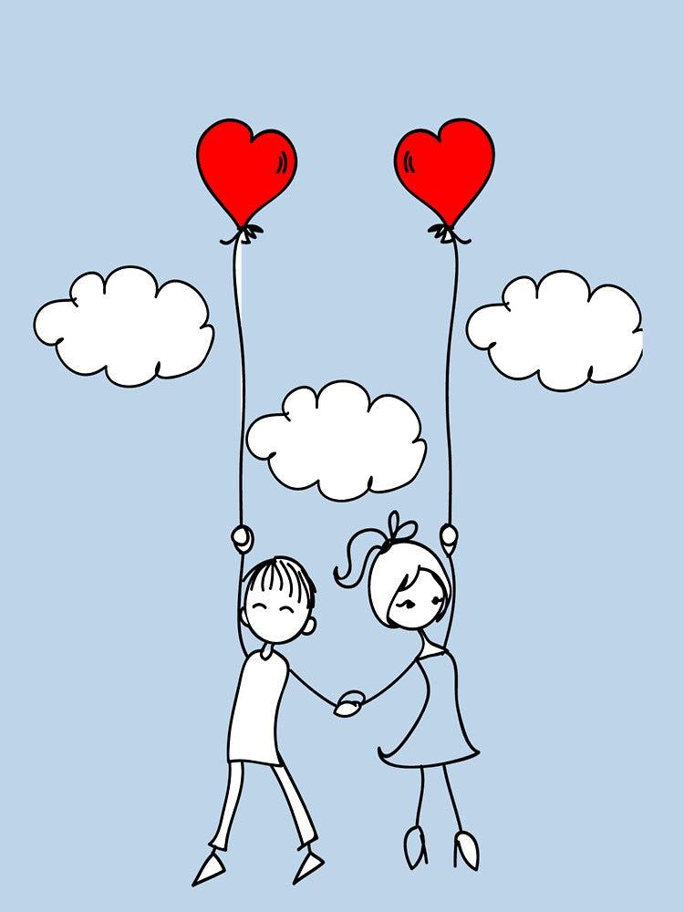 Cute Couple Love Balloons Matching Design by AmetistLight T-Shirts, Hoodie, Sweatshirt | BlankRebels.com (Image 3)