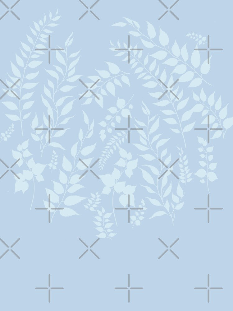 Greenery Botanical Print Light Blue by SilverPegasus T-Shirts, Hoodie, Sweatshirt | BlankRebels.com (Image 3)