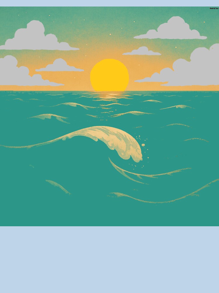Ocean Water Waves Sunset by tacoDaBomb T-Shirts, Hoodie, Sweatshirt | BlankRebels.com (Image 3)