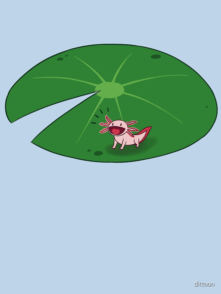 Tiny Happy Axolotl On A Lilypad — Cute Axolotl Design by dittoon T-Shirts, Hoodie, Sweatshirt | BlankRebels.com (Image 3)