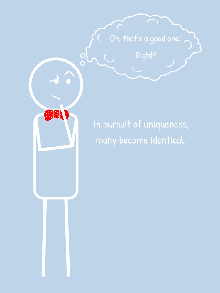 From the wish to be unique — to actual identicals. by ThinkMan T-Shirts, Hoodie, Sweatshirt | BlankRebels.com (Image 3)