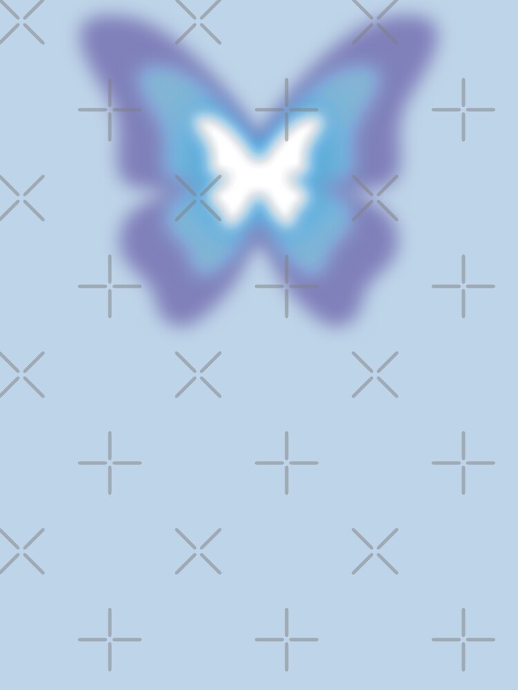 Y2K Blue Butterfly by xWiseGirl T-Shirts, Hoodie, Sweatshirt | BlankRebels.com (Image 3)