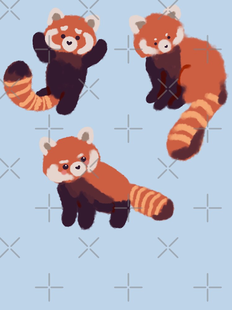 Three cute red pandas by Mayarart