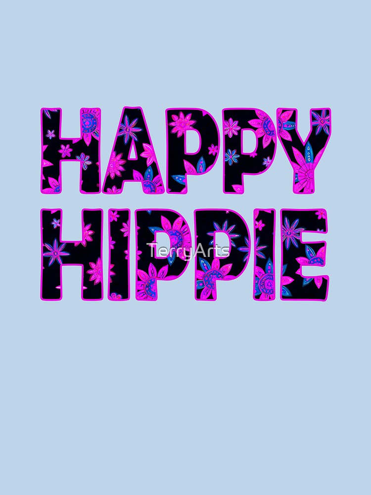 Flower Power Happy Hippie Words Free Spirit Hippie Vibes 1 of 4 by Beachy T-Shirts, Hoodie, Sweatshirt (Image 3)