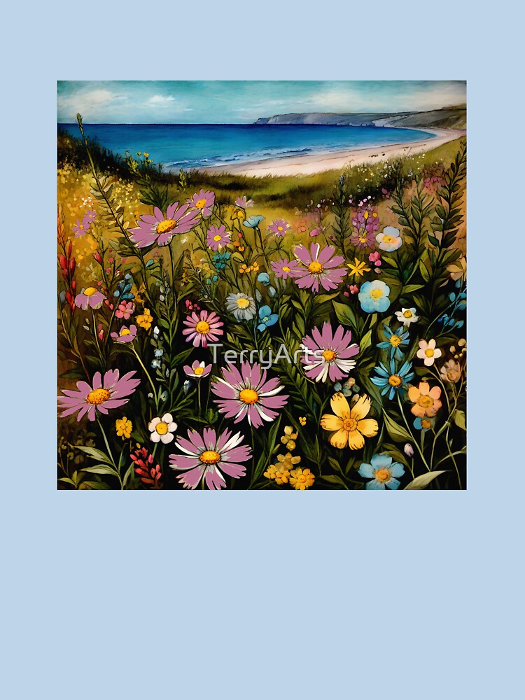 Boho Wildflowers Cottagecore Countryside Coastal Wildflowers 4 of 4 by Beachy T-Shirts, Hoodie, Sweatshirt (Image 3)