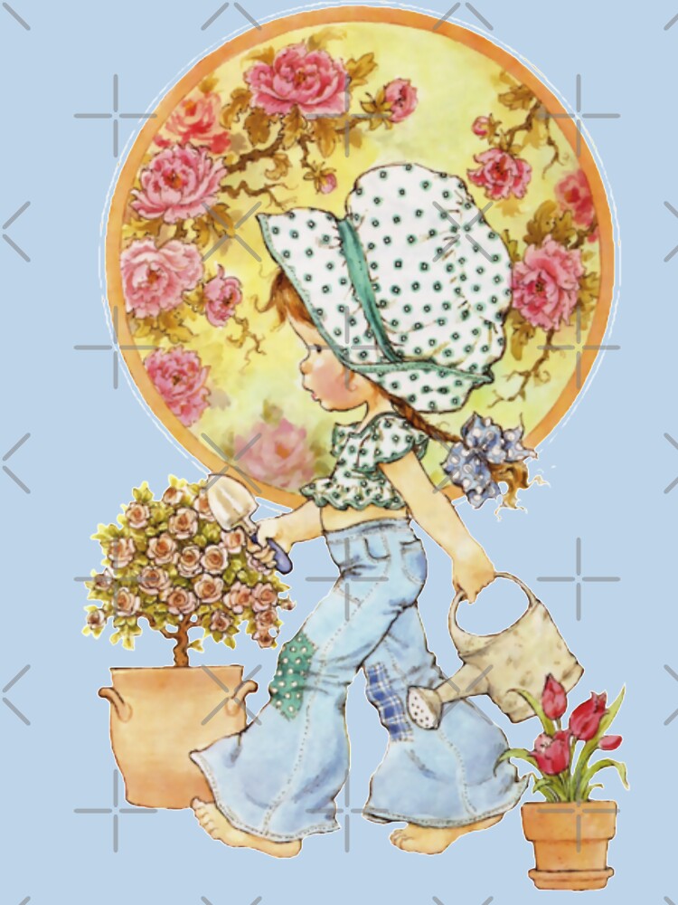 Sarah Kay - Girl, roses and watering can (Ziggurat color) by jwebmarket
