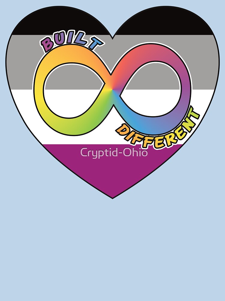 Built Different | Neurodivergent + Asexual Pride by Cryptid-Ohio T-Shirts, Hoodie, Sweatshirt | BlankRebels.com (Image 3)