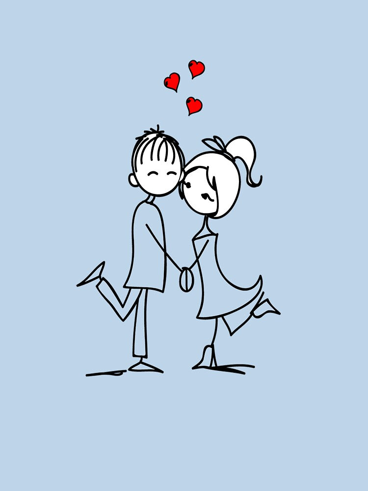 Cute Romantic Couple Love Illustration by AmetistLight T-Shirts, Hoodie, Sweatshirt | BlankRebels.com (Image 3)