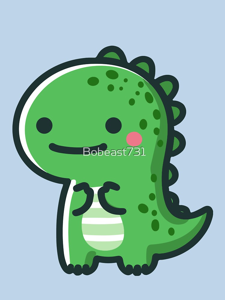 Cute Green Dinosaur - Kawaii Style Dino Design for Kids and Adults by Bobeast731
