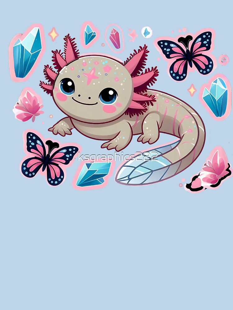 Axolotl Art #136 | Axolotl Lovers by ksgraphics222 T-Shirts, Hoodie, Sweatshirt | BlankRebels.com (Image 3)