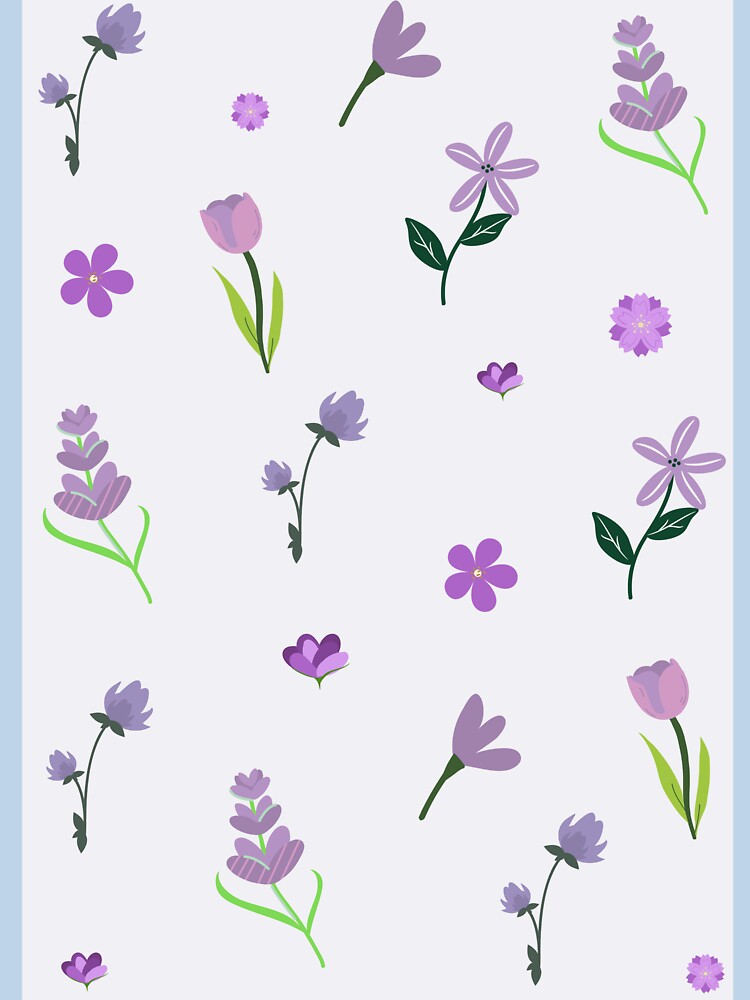 purple floral pattern by Anongdesign T-Shirts, Hoodie, Sweatshirt | BlankRebels.com (Image 3)