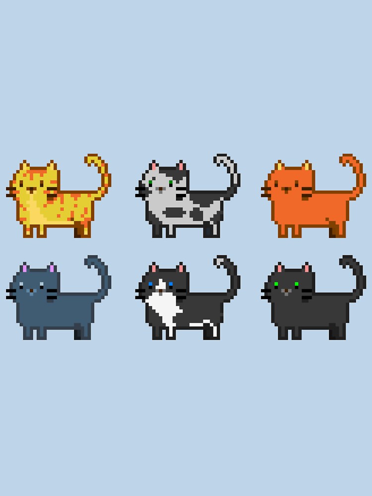 Cute Pixel Cats Two Rows T-Shirts, Hoodie, Sweatshirt