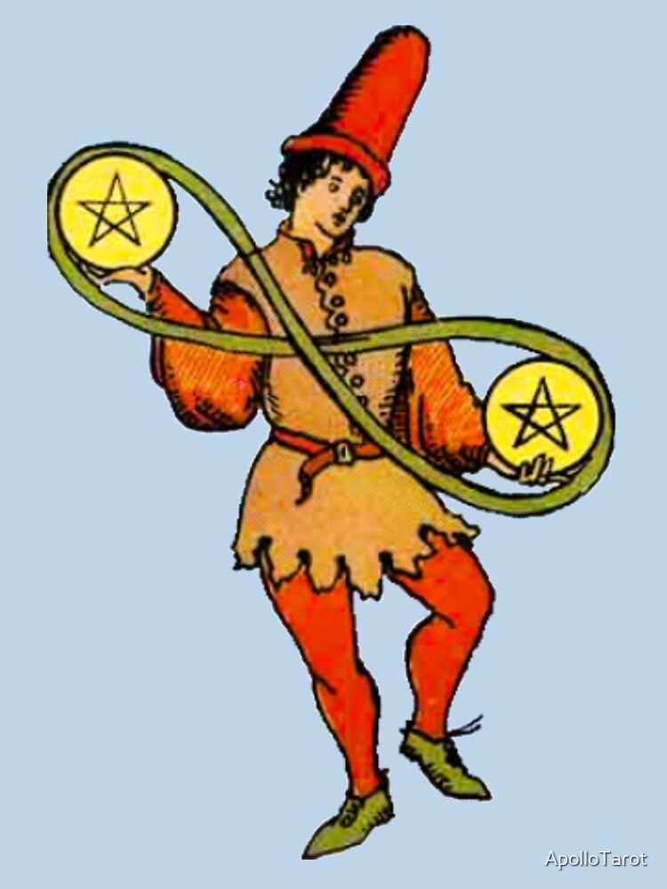 Two Of Pentacles Tarot Card Edit | RWS Tarot Deck | Gift For Tarot Enthusiasts by ApolloTarot T-Shirts, Hoodie,... (Image 3)