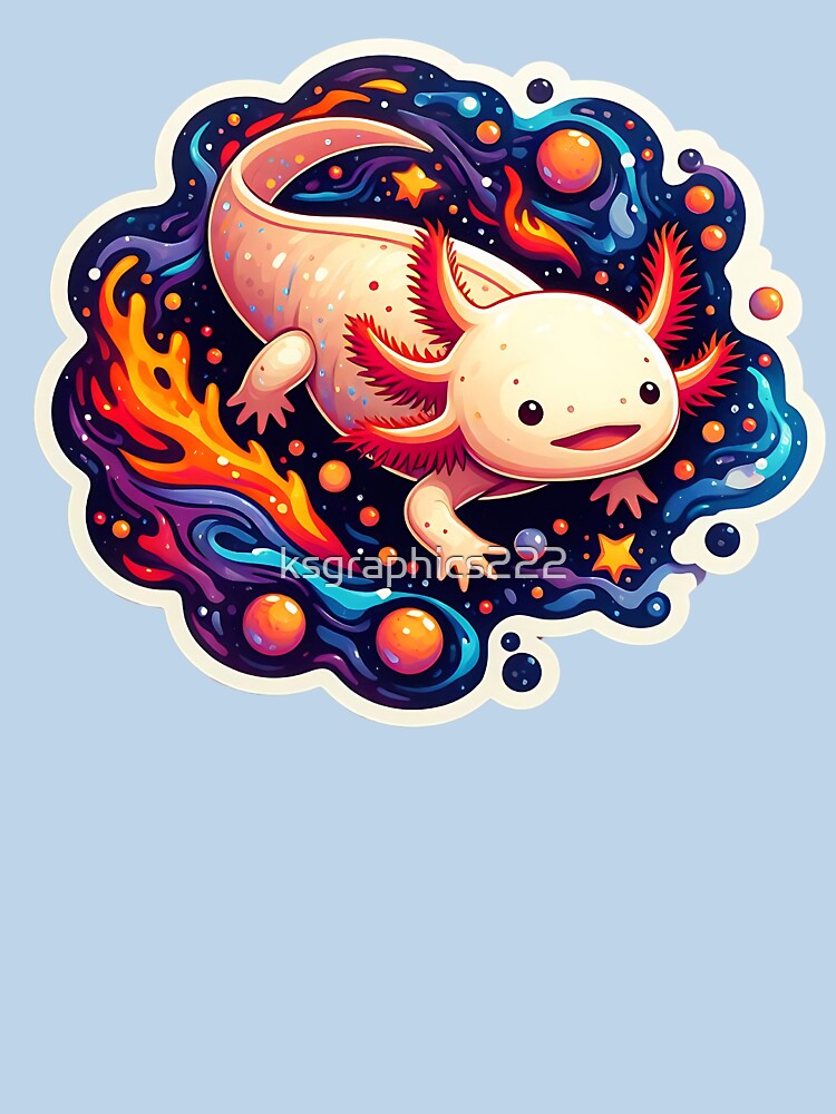 Axolotl Art #147 | Axolotl Lovers by ksgraphics222 T-Shirts, Hoodie, Sweatshirt | BlankRebels.com (Image 3)