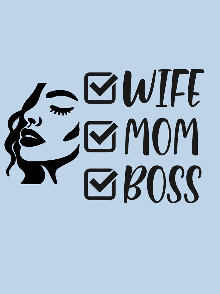 Wife Mom Boss - Modern Line Art Woman Checklist by Pukisdaizi T-Shirts, Hoodie, Sweatshirt | BlankRebels.com (Image 3)