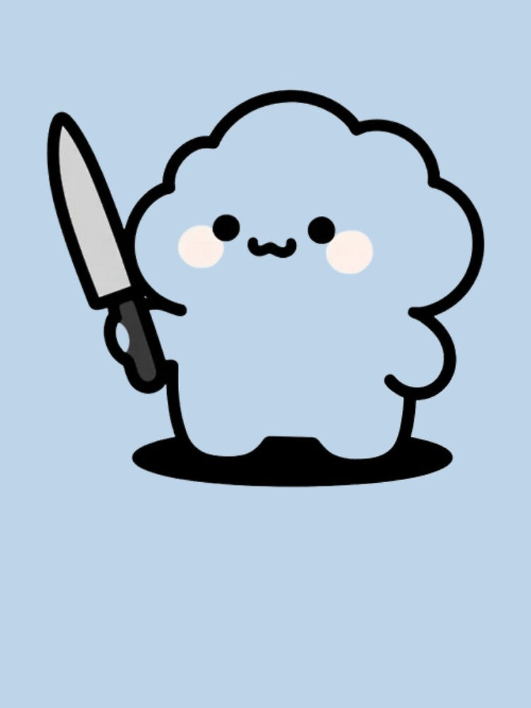 Cute Cloud with a Knife – Dark Humor Cartoon Design by GraphGUY T-Shirts, Hoodie, Sweatshirt | BlankRebels.com (Image 3)