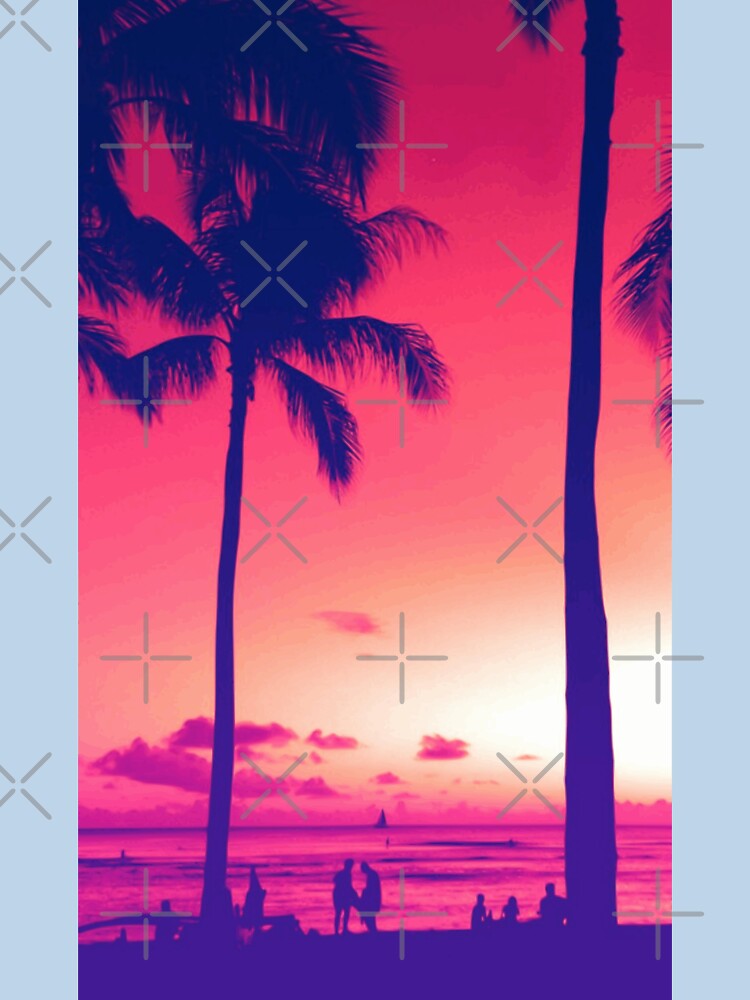Vaporwave Sunset Beach by zerocult T-Shirts, Hoodie, Sweatshirt | BlankRebels.com (Image 3)