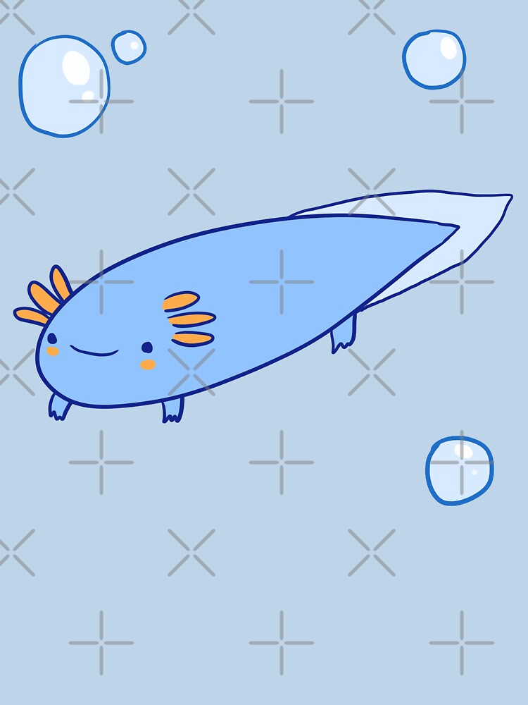 Cute blue axolotl by Mayarart T-Shirts, Hoodie, Sweatshirt | BlankRebels.com (Image 3)