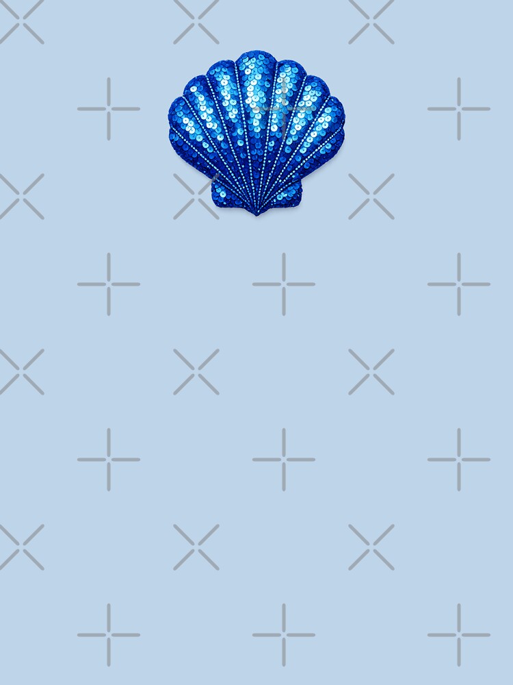 Blue Sequin Seashell by parisiantoast T-Shirts, Hoodie, Sweatshirt | BlankRebels.com (Image 3)