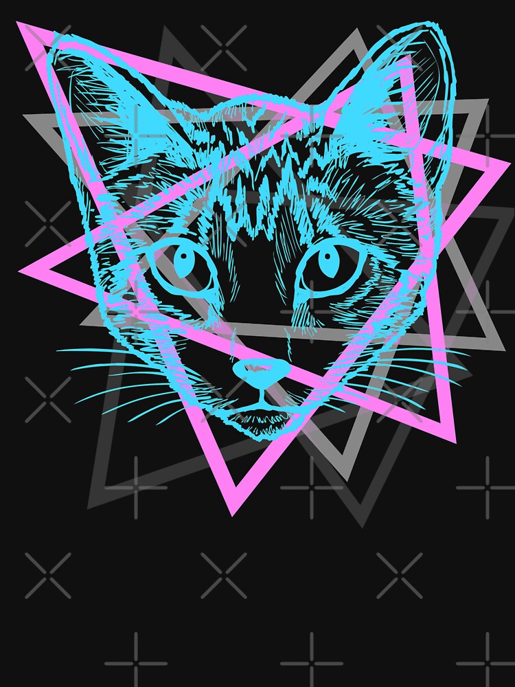 Psychedelic Rave Cat Abstract Vaporwave Gift by VaporwaveAnime T-Shirts, Hoodie, Sweatshirt | BlankRebels.com (Image 2)