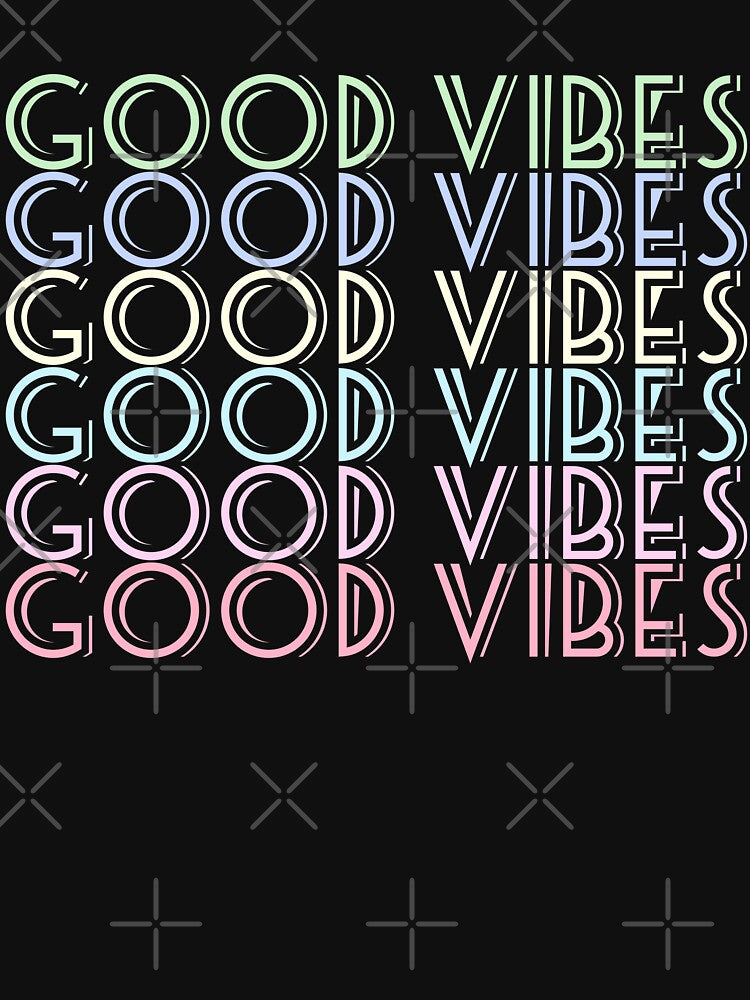 Good vibes quote Pastel colors old school font by NerdnGeekshop T-Shirts, Hoodie, Sweatshirt | BlankRebels.com (Image 2)