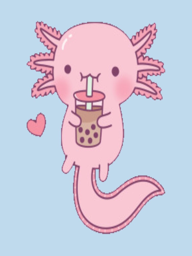Cute Axolotl Loves Boba Tea by starshop ⭐⭐⭐⭐⭐ T-Shirts, Hoodie, Sweatshirt | BlankRebels.com (Image 3)