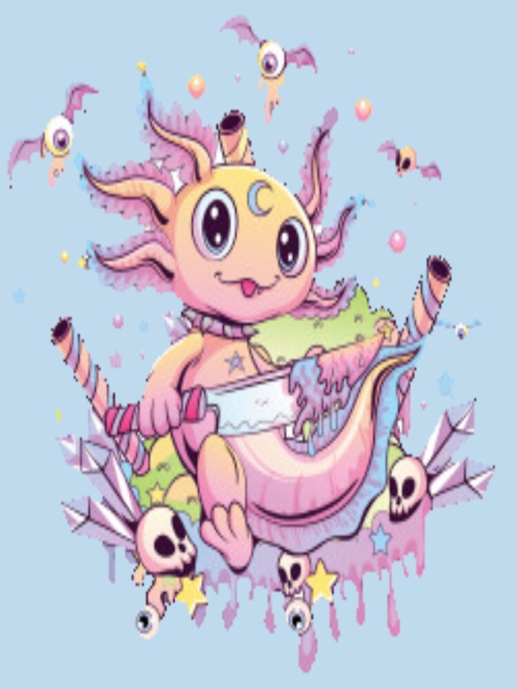Pastel Goth Cute Creepy Axolotl by starshop ⭐⭐⭐⭐⭐ T-Shirts, Hoodie, Sweatshirt | BlankRebels.com (Image 3)
