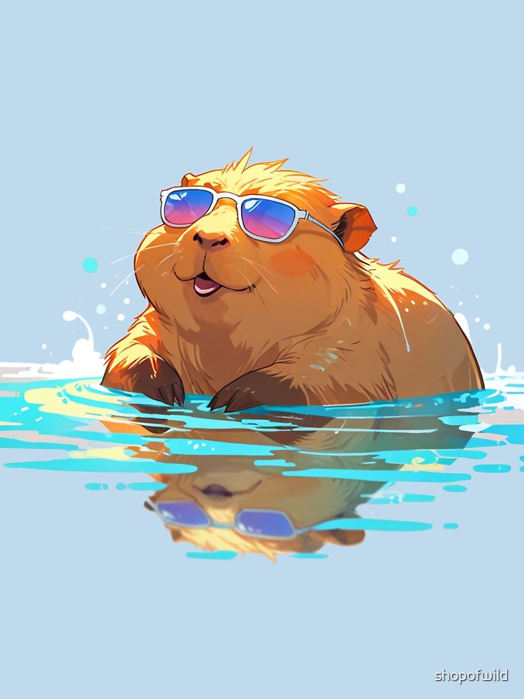 Cool Capybara by Wildtastic T-Shirts, Hoodie, Sweatshirt | BlankRebels.com (Image 3)
