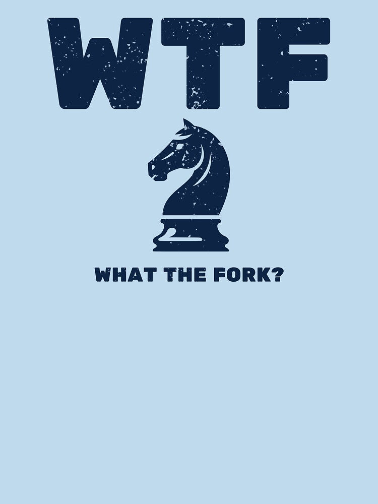 WTF 'What the Fork?' Retro Vintage Chess T-shirt by Trixtee Hoodie, Sweatshirt | BlankRebels.com (Image 3)