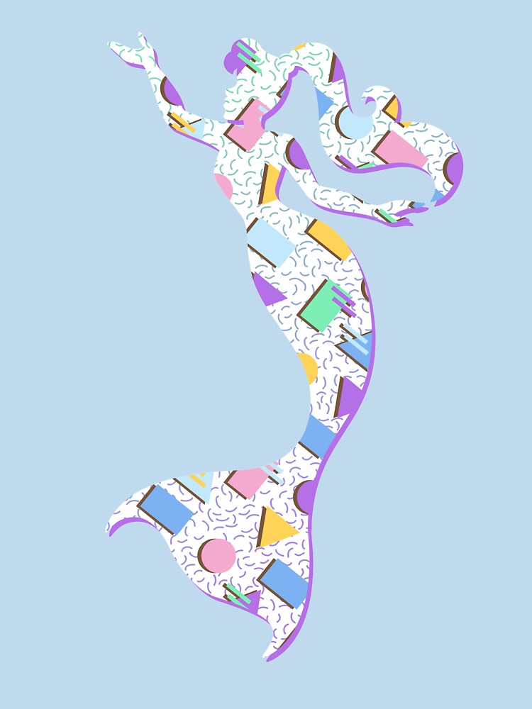 Totally 90s Pattern Mermaid by Tiny Siren Animation T-Shirts, Hoodie, Sweatshirt | BlankRebels.com (Image 3)