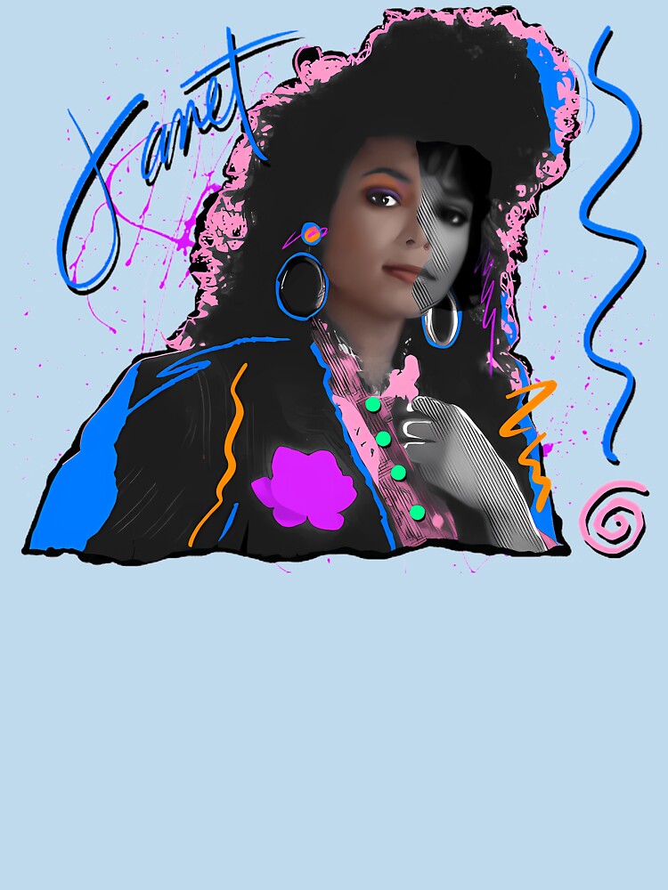 JANET-JACKSON-80S-RETRO-STYLE-T-SHIRT by gregmercyz Hoodie, Sweatshirt | BlankRebels.com (Image 3)