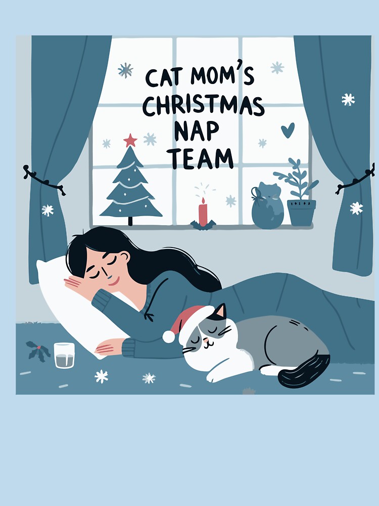 Cat Mom’s Christmas Nap Team – Holiday Introvert Tee by denissmartin2020 .