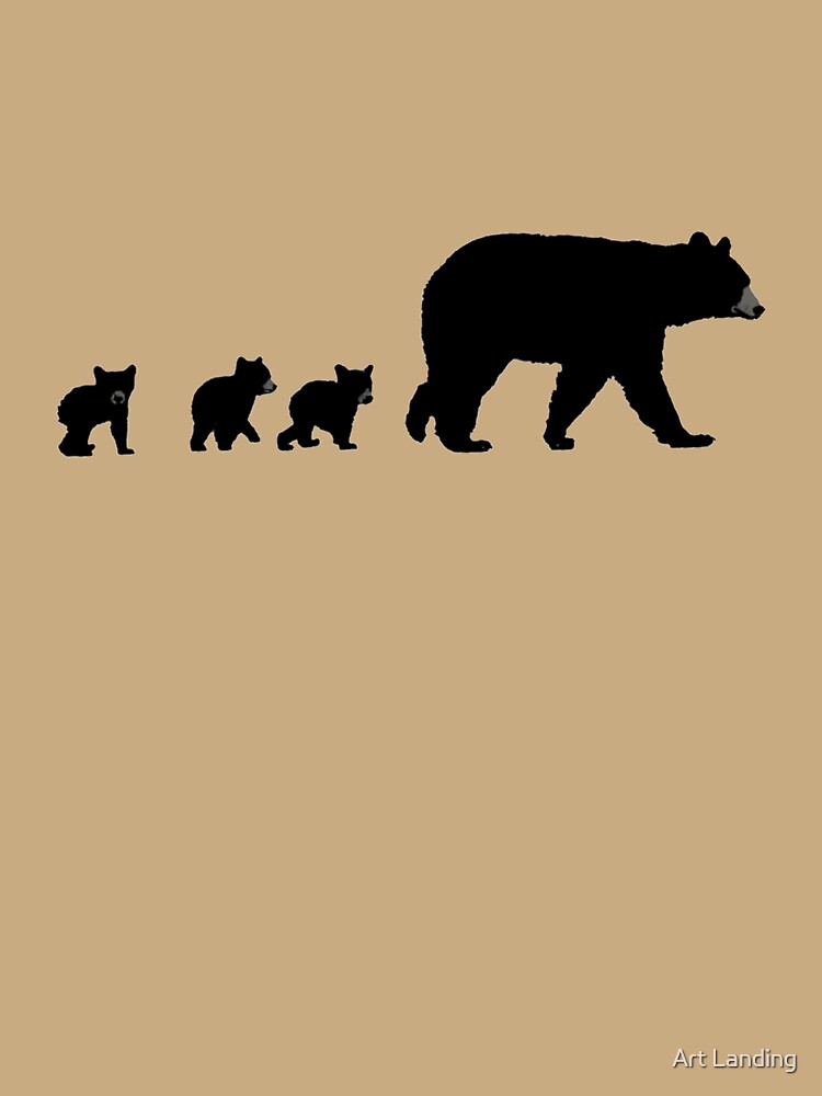 Mama Bear and her Cubs. by Art Landing
