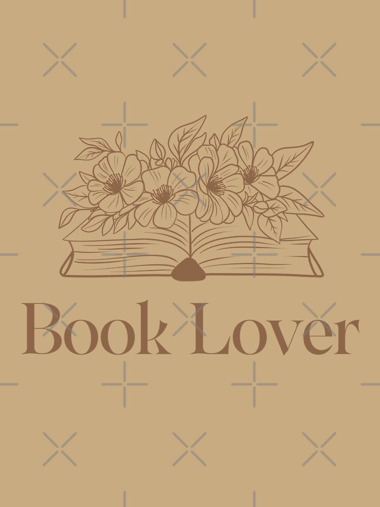 Book Lover Floral Open Book Design by Olive Thread Co.