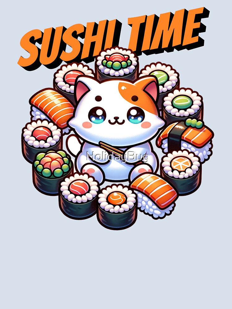 Kawaii Sushi Time Cat by HolidayBug T-Shirts, Hoodie, Sweatshirt | BlankRebels.com (Image 2)
