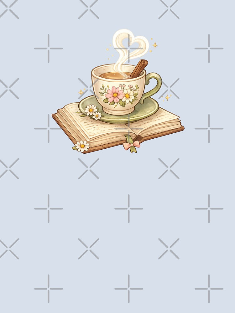 Cozy Reading Tea Sticker – Cottagecore Book Lover Aesthetic by SnugbugStudios T-Shirts, Hoodie, Sweatshirt (Image 2)