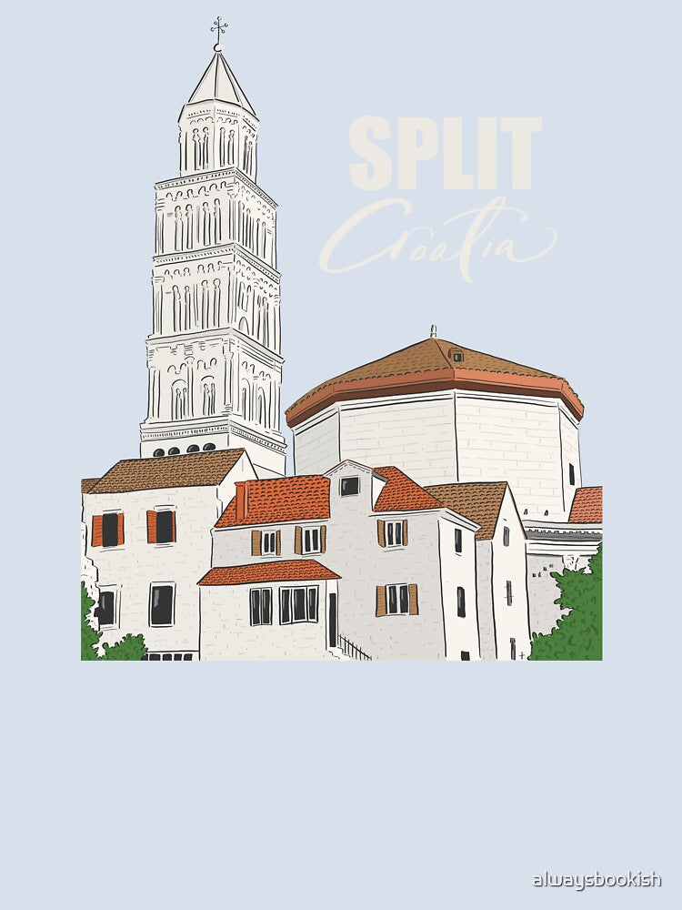 Split, Croatia Travel Poster Print Sticker by alwaysbookish