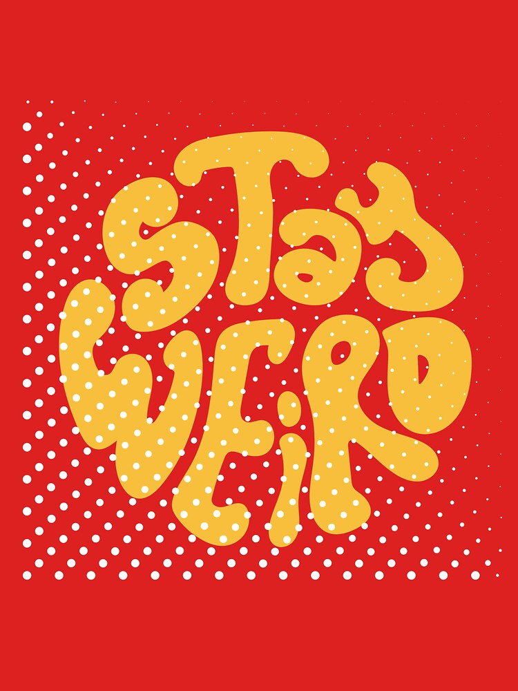 Stay Weird | Retro Groovy Aesthetic Graphic Tee by PACS0011 Hoodie, Sweatshirt | BlankRebels.com (Image 3)