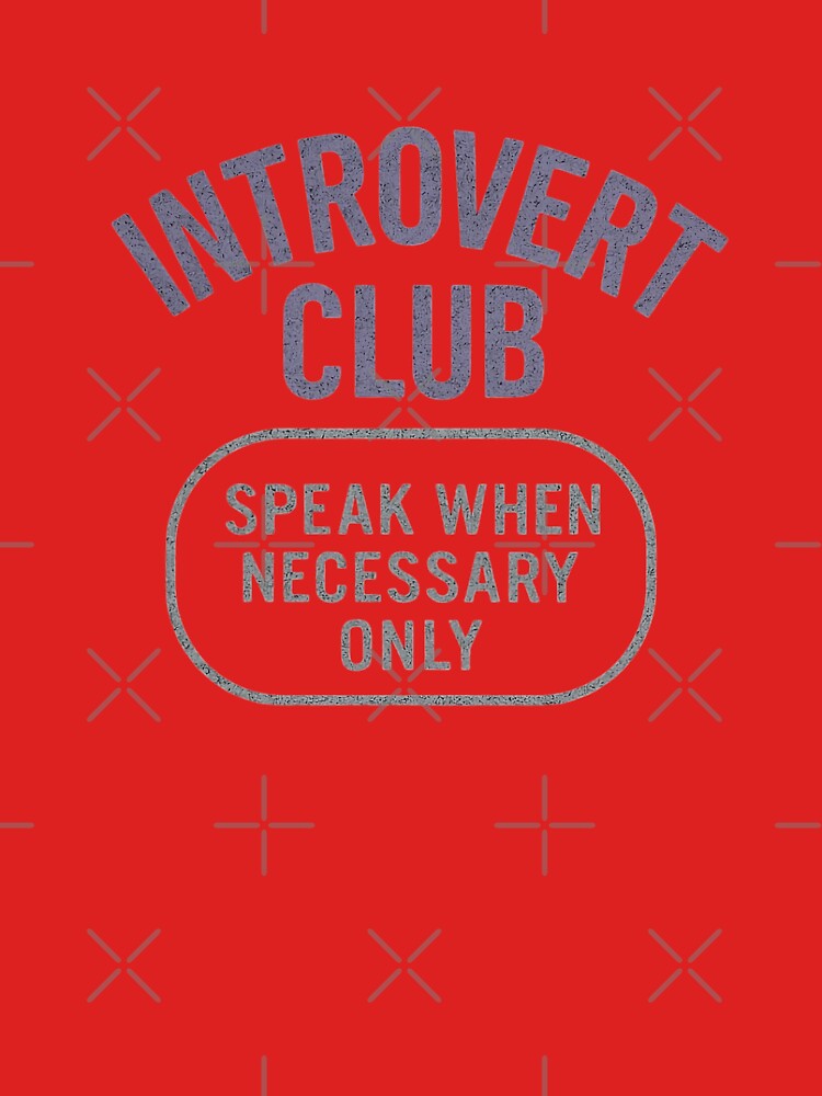 Introvert Club – Speak When Necessary Only | Funny Retro Minimalist Shirt by Work Life Tees Hoodie, Sweatshirt (Image 3)