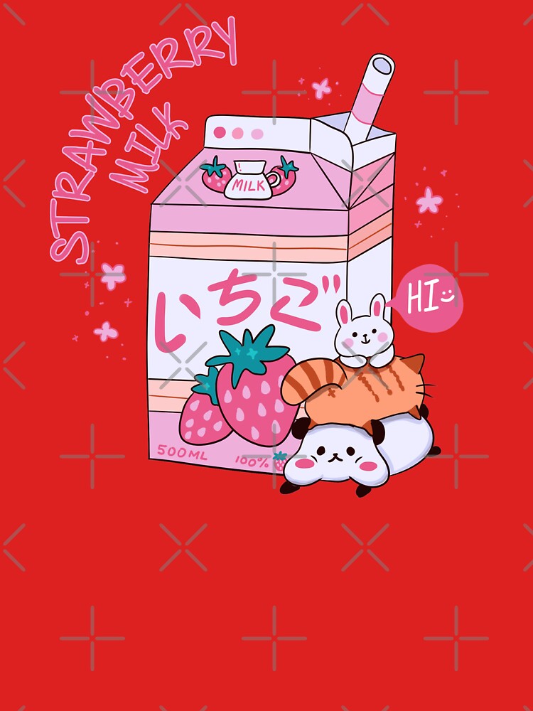 Kawaii Strawberry Milk Cute Yumi Kawaii Fairy Kei T-Shirts, Hoodie, Sweatshirt